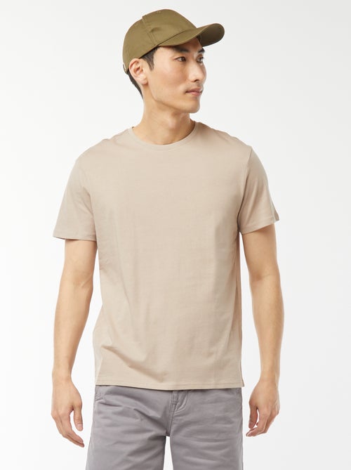 T-shirt droit en jersey uni - Kiabi