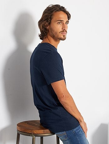 T-shirt droit en jersey uni