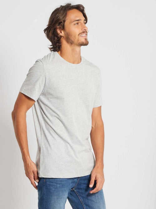 T-shirt droit en jersey uni - Kiabi