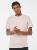 T-shirt droit en jersey uni Lilas - Kiabi