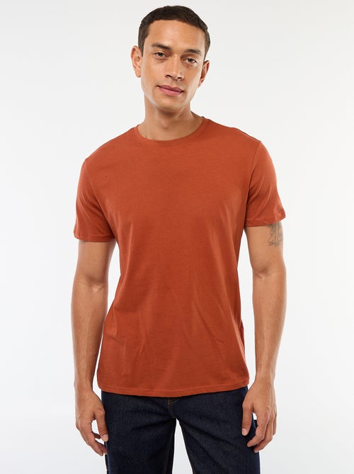 T-shirt droit en jersey uni - Kiabi