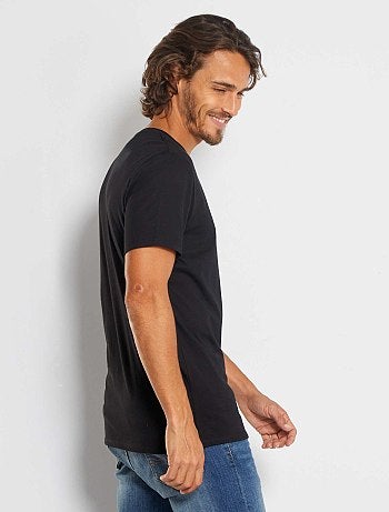 T-shirt droit en jersey uni