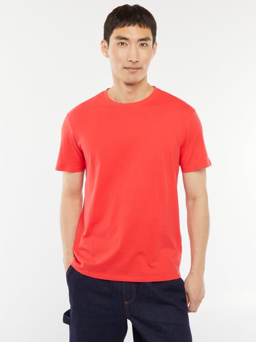 T-shirt droit en jersey uni - Kiabi