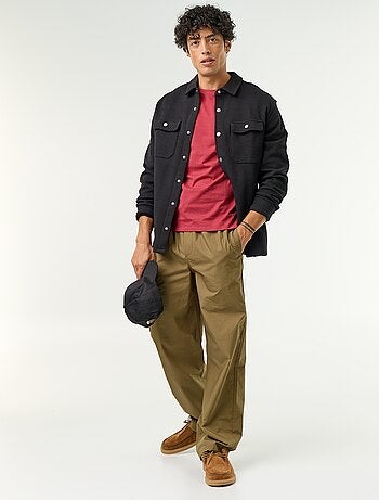 T-shirt en jersey uni à col rond pour homme