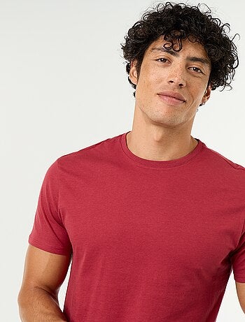 T-shirt en jersey uni à col rond pour homme