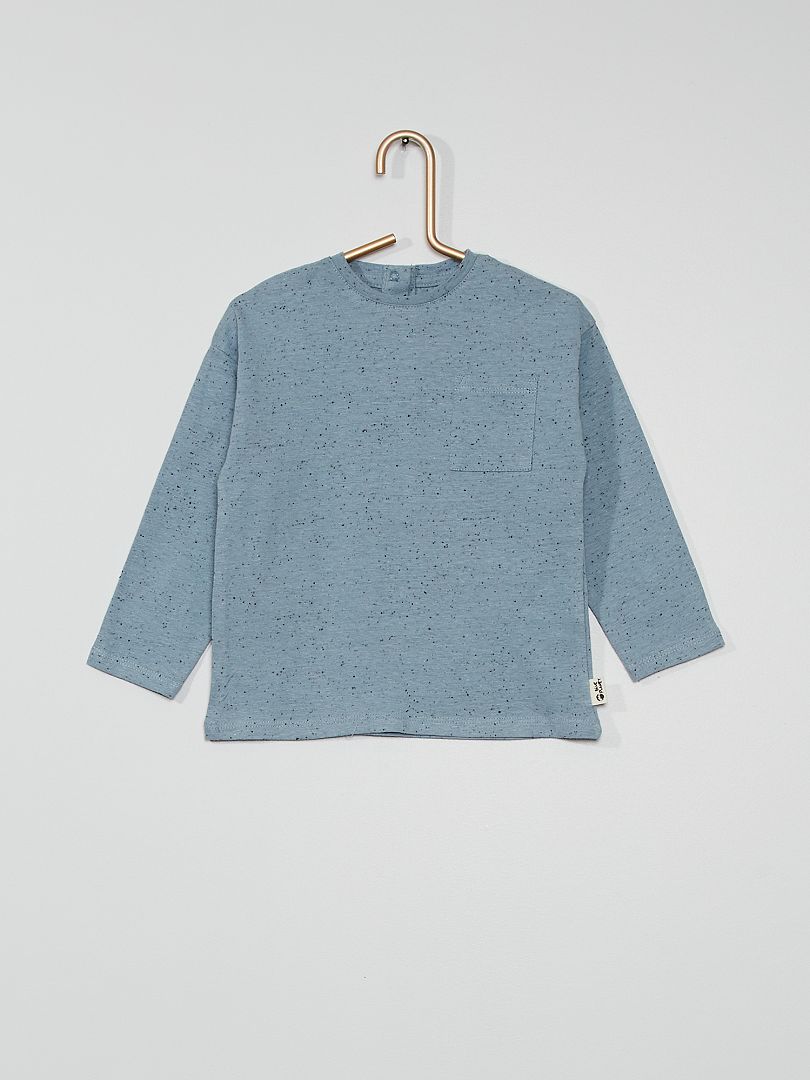 T-shirt éco-conçu gris bleu - Kiabi