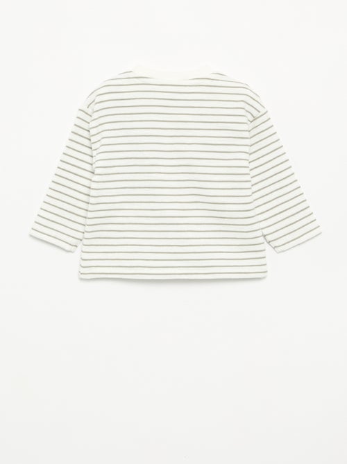 T-shirt en Baby Terry à manches longues - Kiabi