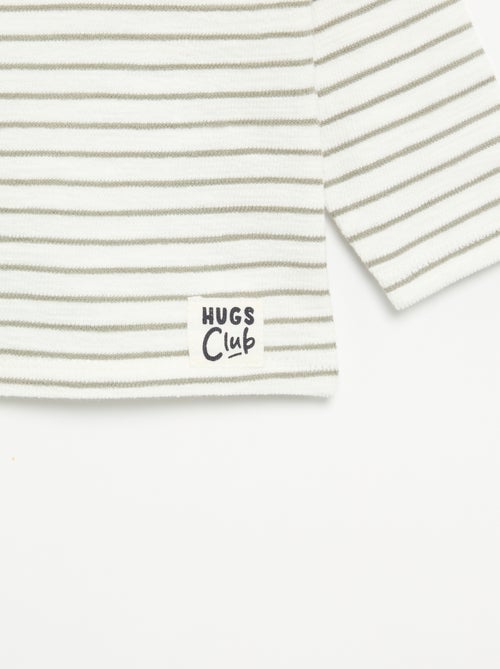 T-shirt en Baby Terry à manches longues - Kiabi