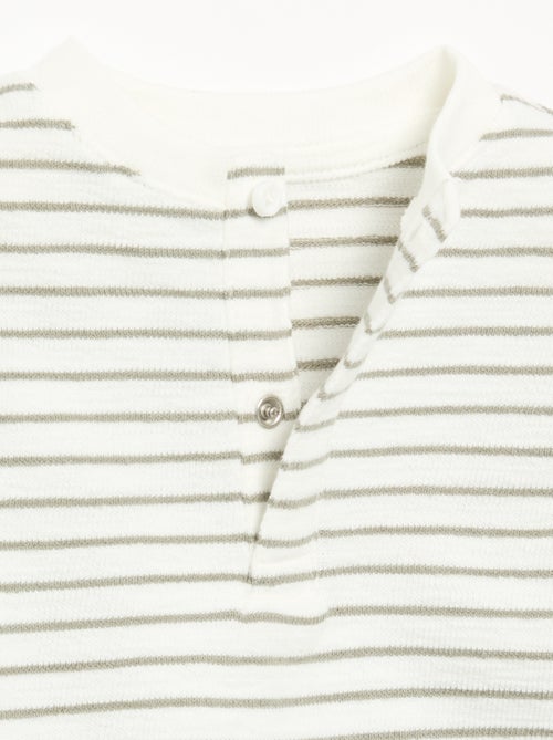 T-shirt en Baby Terry à manches longues - Kiabi