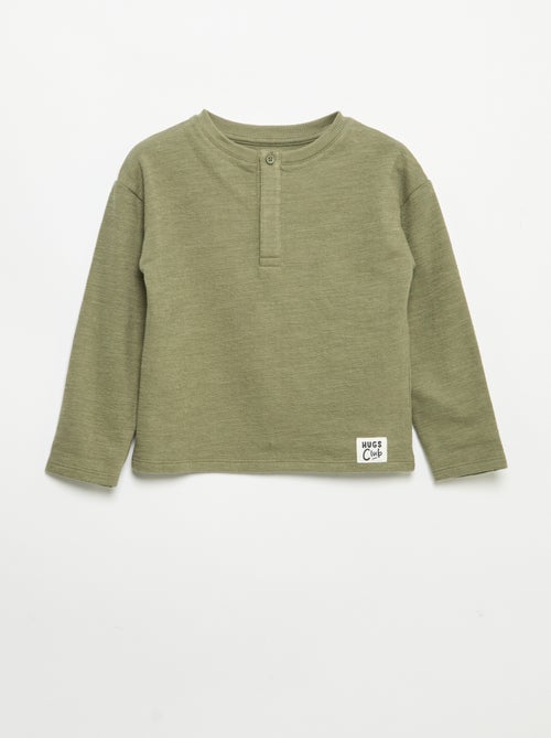 T-shirt en Baby Terry à manches longues - Kiabi T-shirt en Baby Terry à manches longues - Kiabi