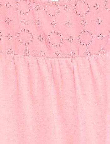 T-shirt en broderie anglaise