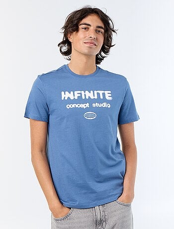 T-shirt en coton à col rond homme avec imprimé