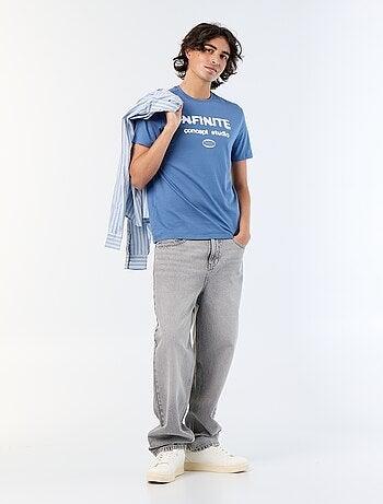 T-shirt en coton à col rond homme avec imprimé