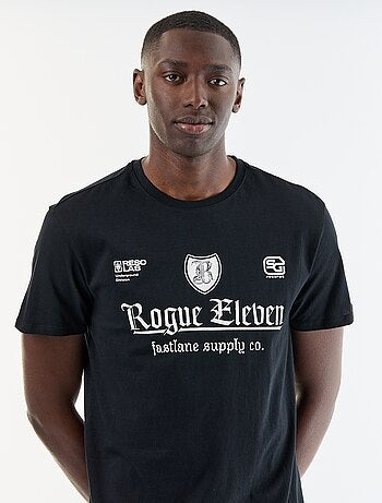 T-shirt en coton pour homme à col rond avec motif