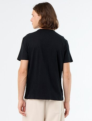 T-shirt en coton pour homme à col rond avec motif