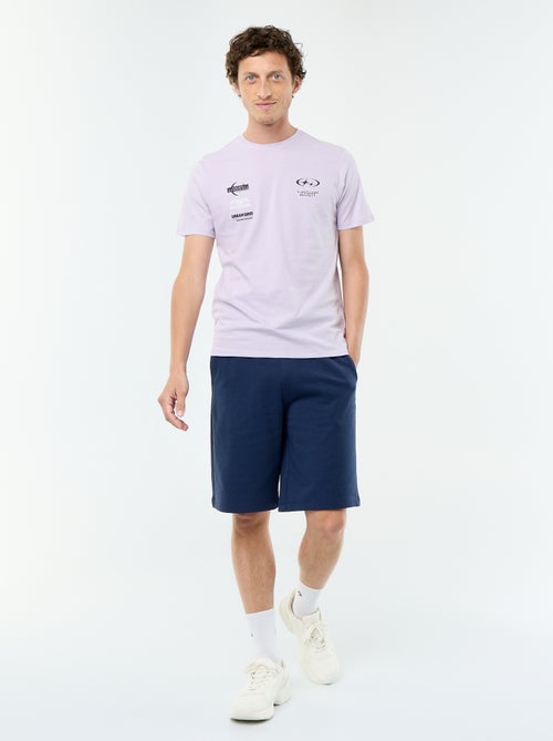 T-shirt en coton à col rond Homme avec motif placé - Kiabi