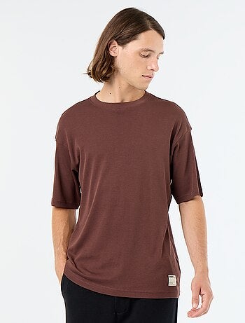 T-shirt homme en coton à col rond