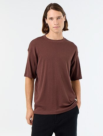 T-shirt homme en coton à col rond