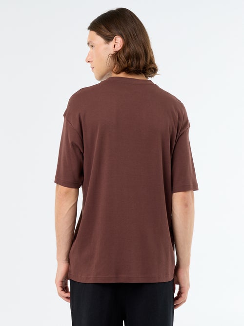 T-shirt en coton à col rond homme - Kiabi