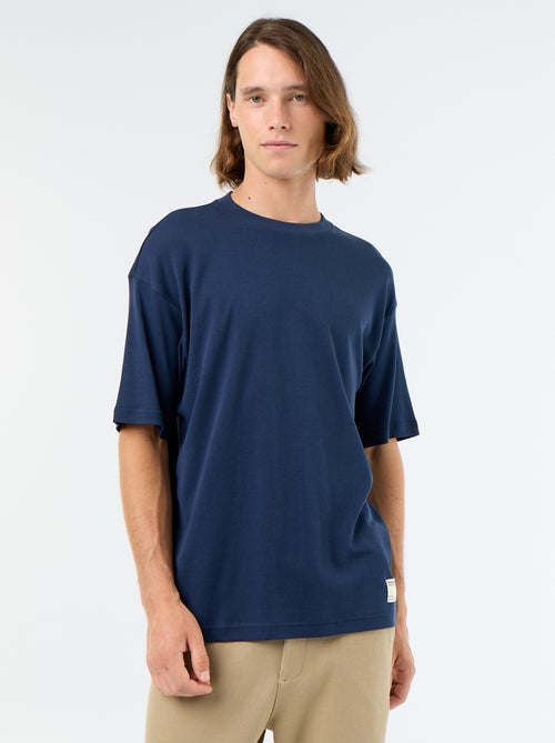 T-shirt en coton à col rond Homme - Kiabi