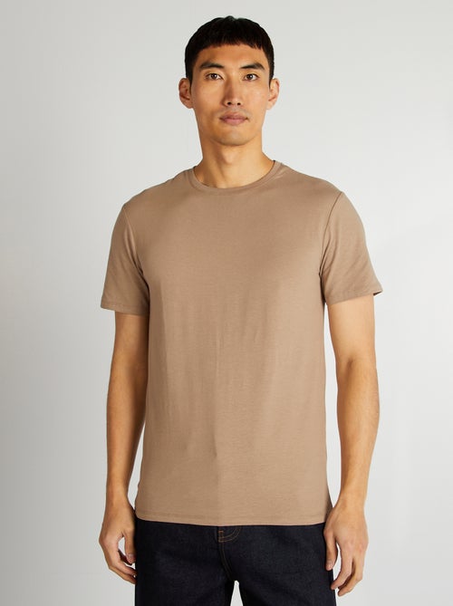 T-shirt en coton à col rond pour homme - Kiabi