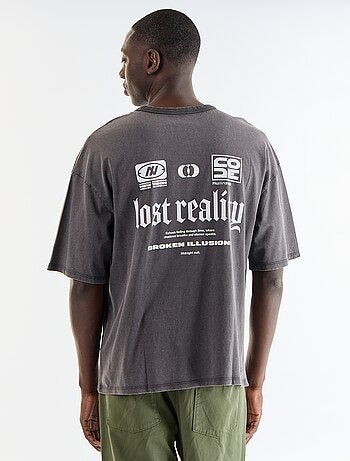 T-shirt en coton à col rond pour homme