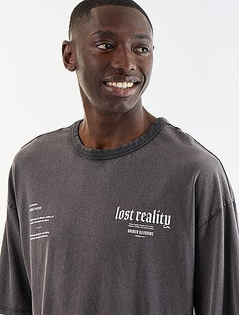 T-shirt en coton à col rond pour homme