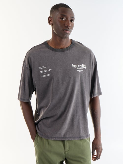 T-shirt en coton à col rond pour homme - Kiabi