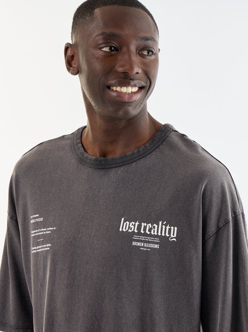 T-shirt en coton à col rond pour homme - Kiabi