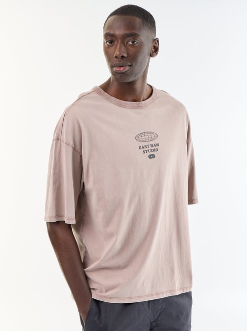 T-shirt en coton à col rond pour homme - Kiabi
