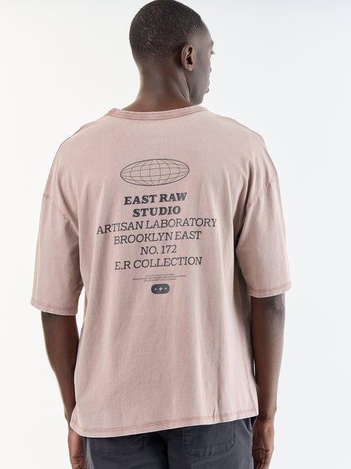 T-shirt en coton à col rond pour homme - Kiabi