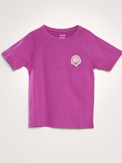 T-shirt en coton à col rond - Kiabi