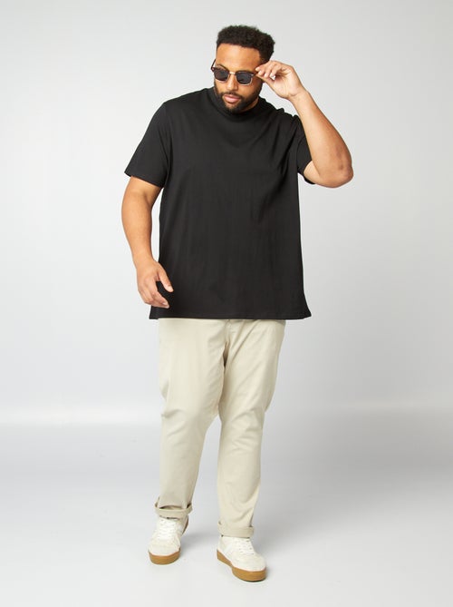 T-shirt en coton à col V pour homme - Kiabi
