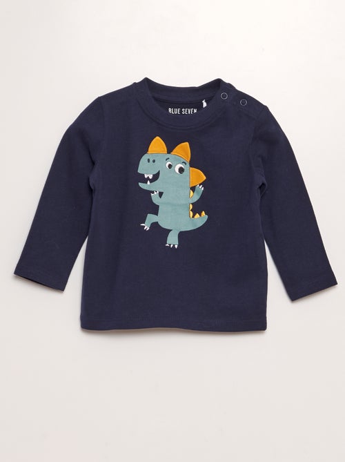 T-shirt en coton à imprimé dinosaure - Kiabi