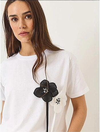 T-shirt en coton à manches courtes accessory lucci