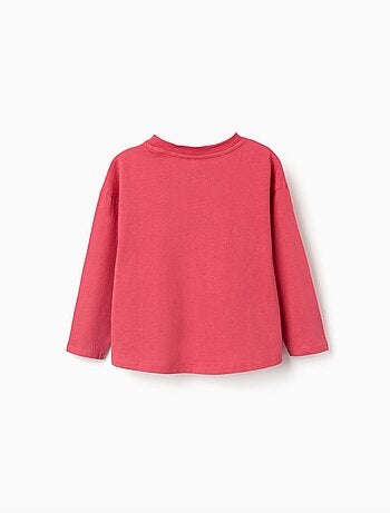 T-shirt en coton à manches longues avec imprimé fleurs