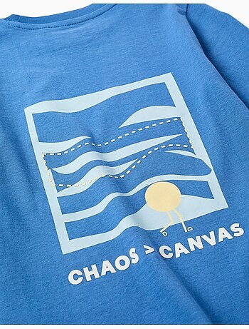 T-shirt en coton à manches longues avec imprimé Making Art