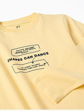 T-shirt en coton à manches longues avec imprimé Making Art