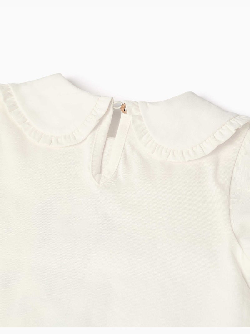 T-shirt en coton à manches longues avec imprimé minnie Blanc - Kiabi