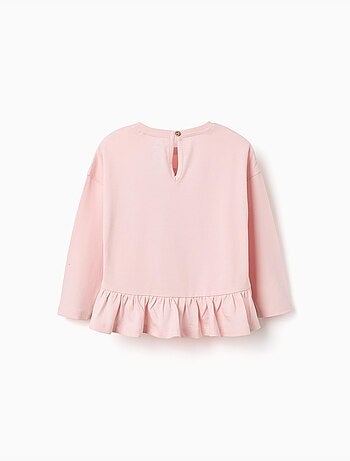 T-shirt en coton à manches longues avec imprimé minnie