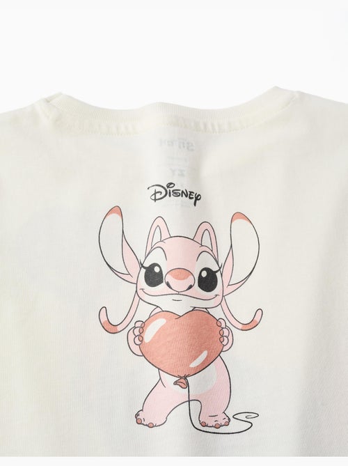 T-shirt en coton à manches longues avec imprimé stitch is cute - Kiabi