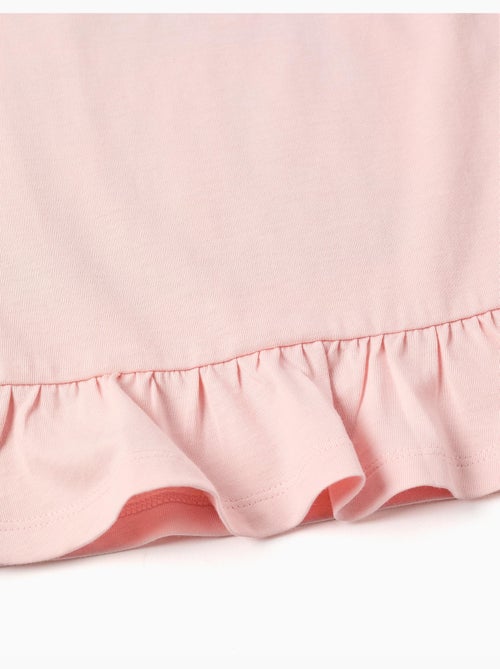T-shirt en coton à manches longues avec imprimé stitch - Kiabi