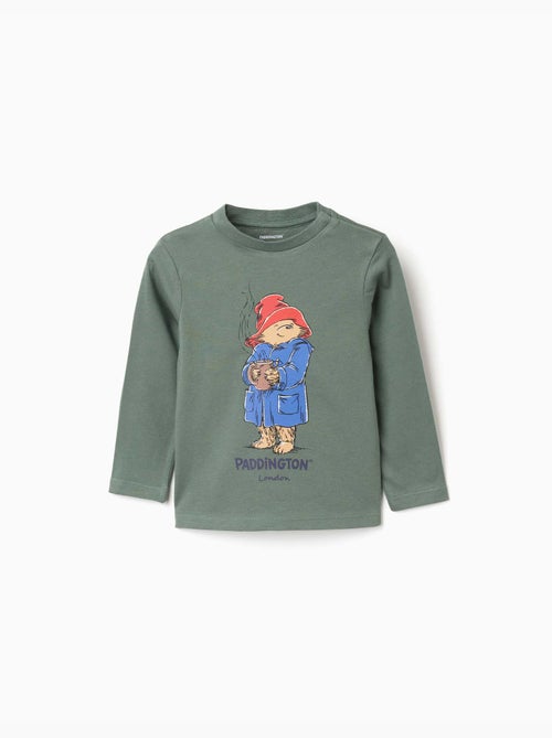 T-shirt en coton à manches longues avec Paddington - Kiabi