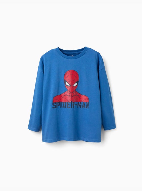 T-shirt en coton à manches longues et imprimé Spider-Man - Kiabi
