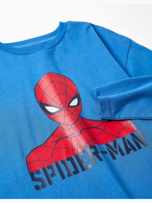 T-shirt en coton à manches longues et imprimé Spider-Man - Kiabi