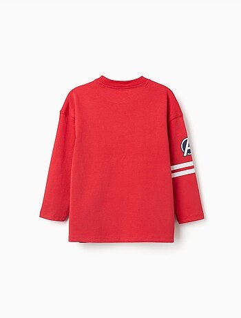 T-shirt en coton à manches longues et imprimés Avengers