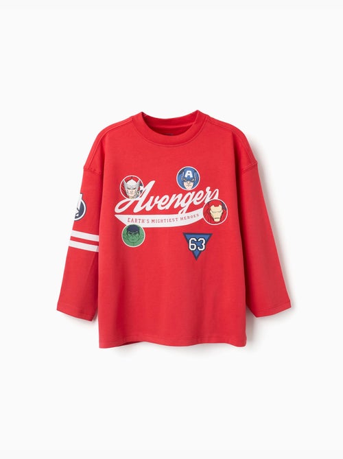 T-shirt en coton à manches longues et imprimés Avengers - Kiabi