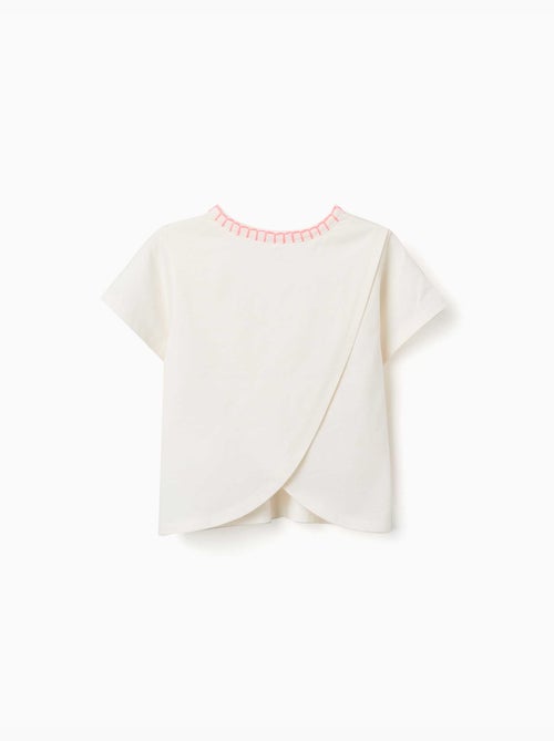 T-shirt en coton avec col brodé - Kiabi T-shirt en coton avec col brodé - Kiabi