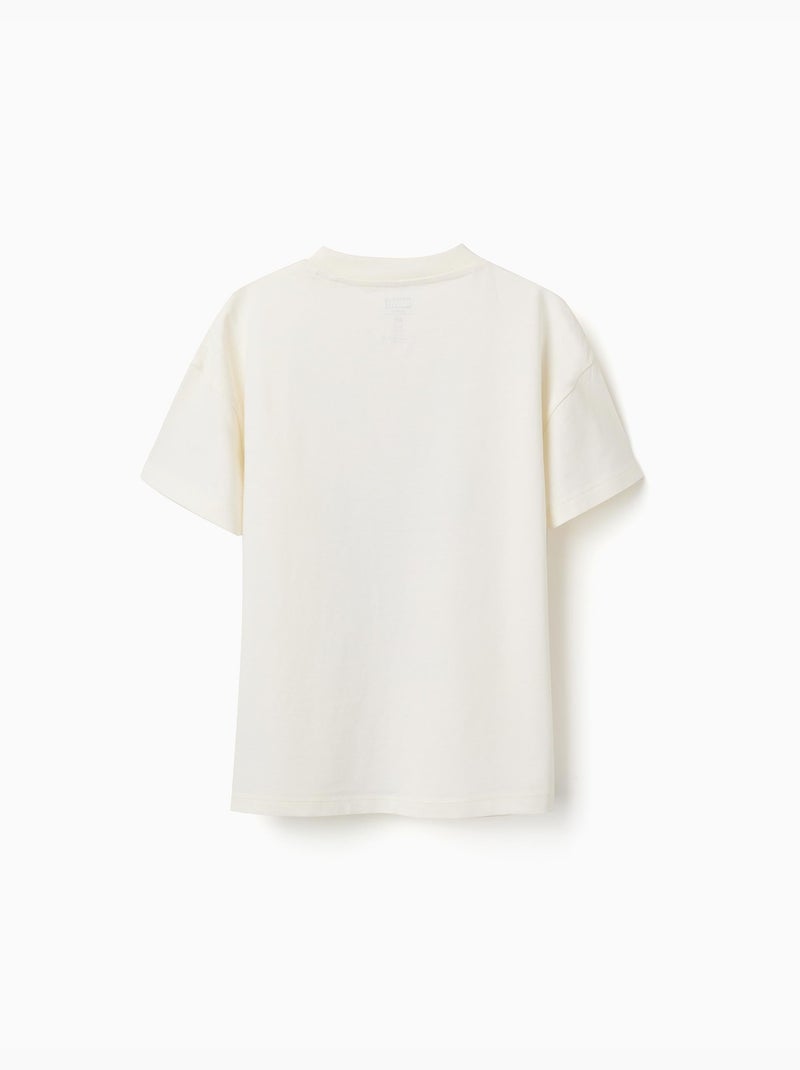 T-shirt en coton avec imprimé Avengers Blanc - Kiabi