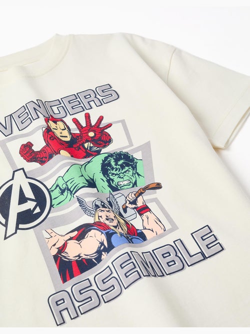 T-shirt en coton avec imprimé Avengers - Kiabi